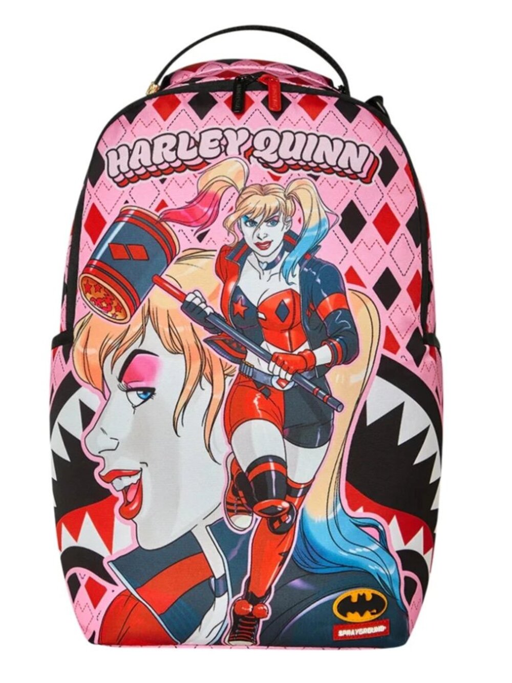Sprayground x Batman Harley Quinn Backpack🔥New Black Bookbag Large School Bag